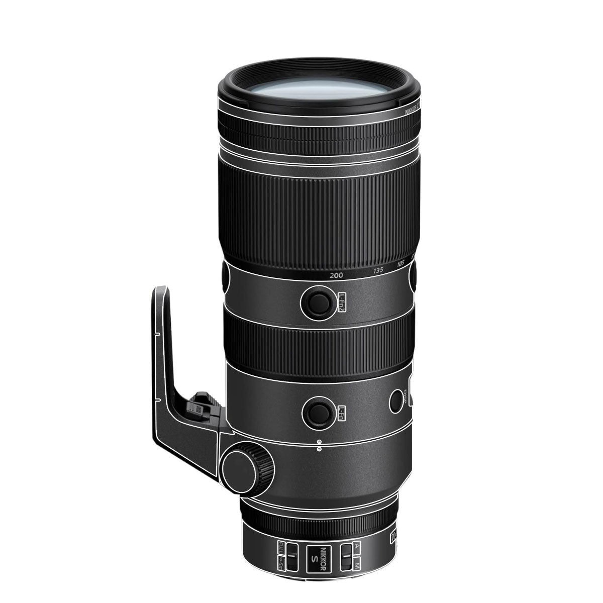Transparent Nikon Nikkor Z 70-200mm F/2.8 Camera Lens Skin