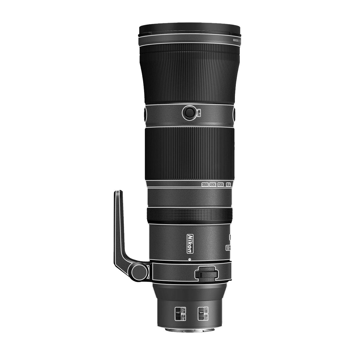 Transparent Nikon Nikkor Z 180-600mm F/5.6-6.3 VR Camera Lens Skin