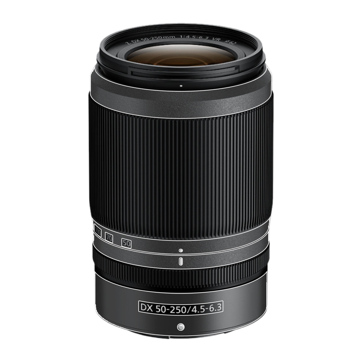 Transparent Nikon Nikkor Z DX 50-250mm F/4.5-6.3 VR Camera Lens Skin