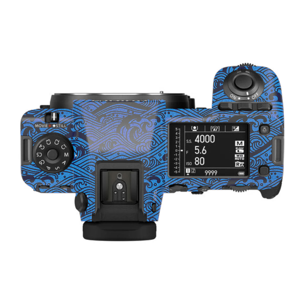 Textured Ocean Wave Blue FujiFilm GFX 100S II Camera Skin