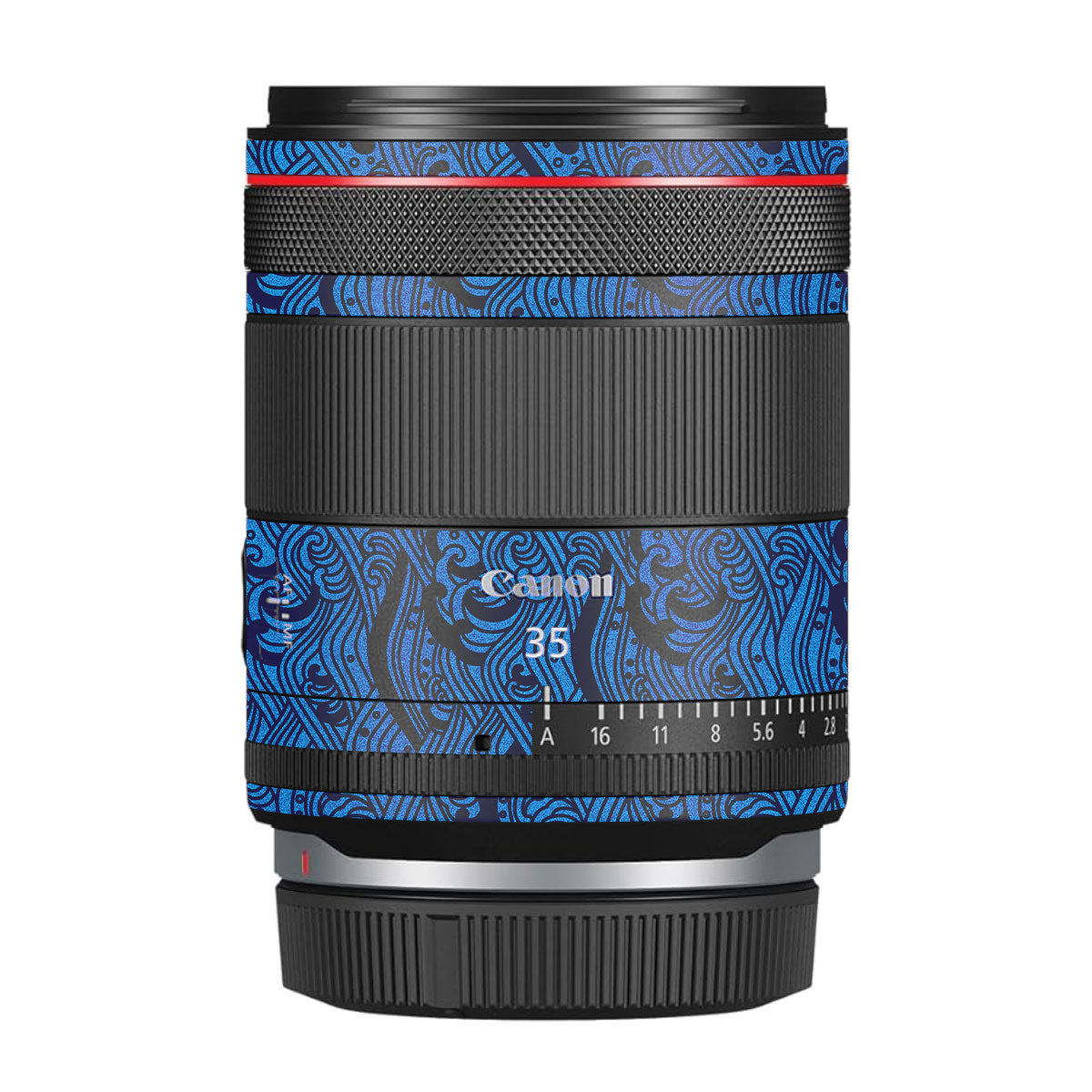 Textured Ocean Wave Blue Canon RF 35mm F/1.4 VCM Camera Lens Skin
