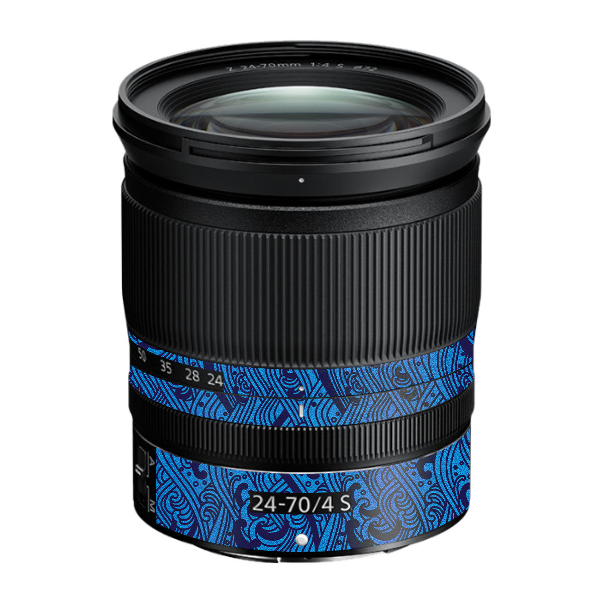 Textured Ocean Wave Blue Nikon Nikkor Z 24-70mm F/4 S Camera Lens Skin