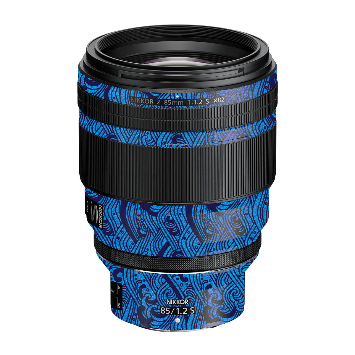 Textured Ocean Wave Blue Nikon Nikkor Z 85mm F/1.2 S Camera Lens Skin
