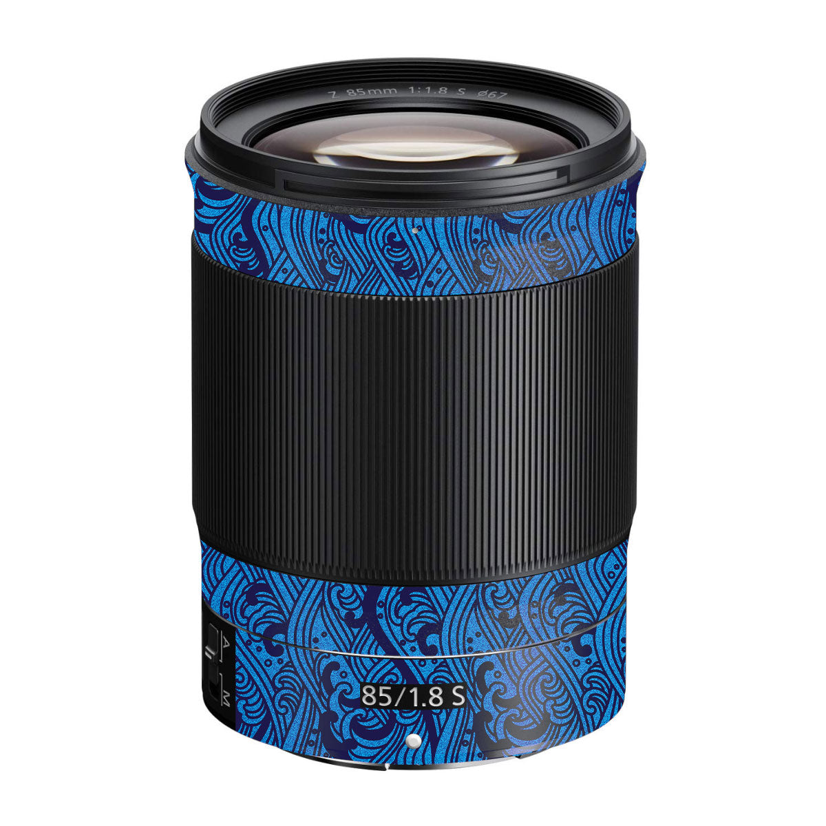 Textured Ocean Wave Blue Nikon Nikkor Z 85mm F/1.8 S Camera Lens Skin