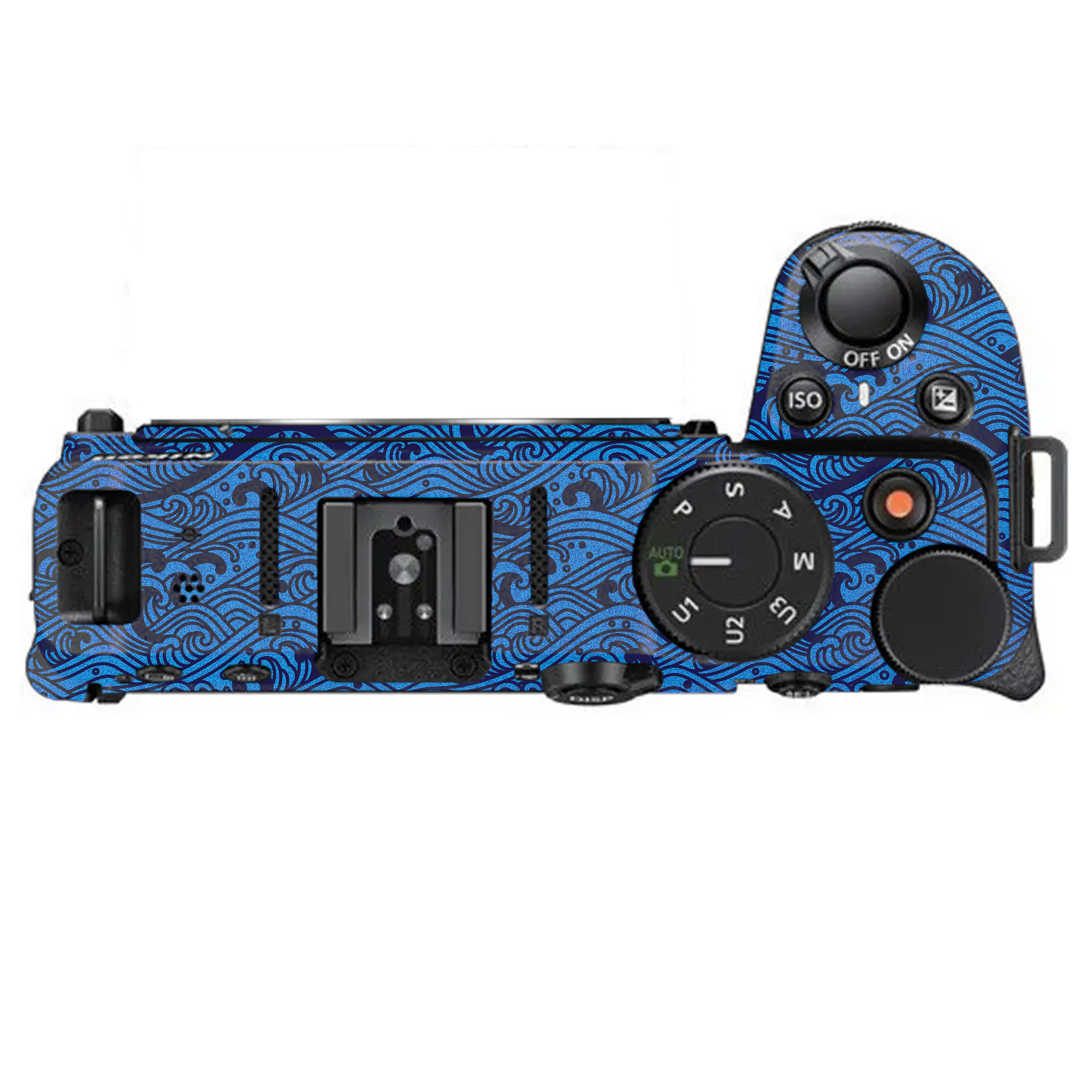 Textured Ocean Wave Blue Nikon Z30 Camera Skin