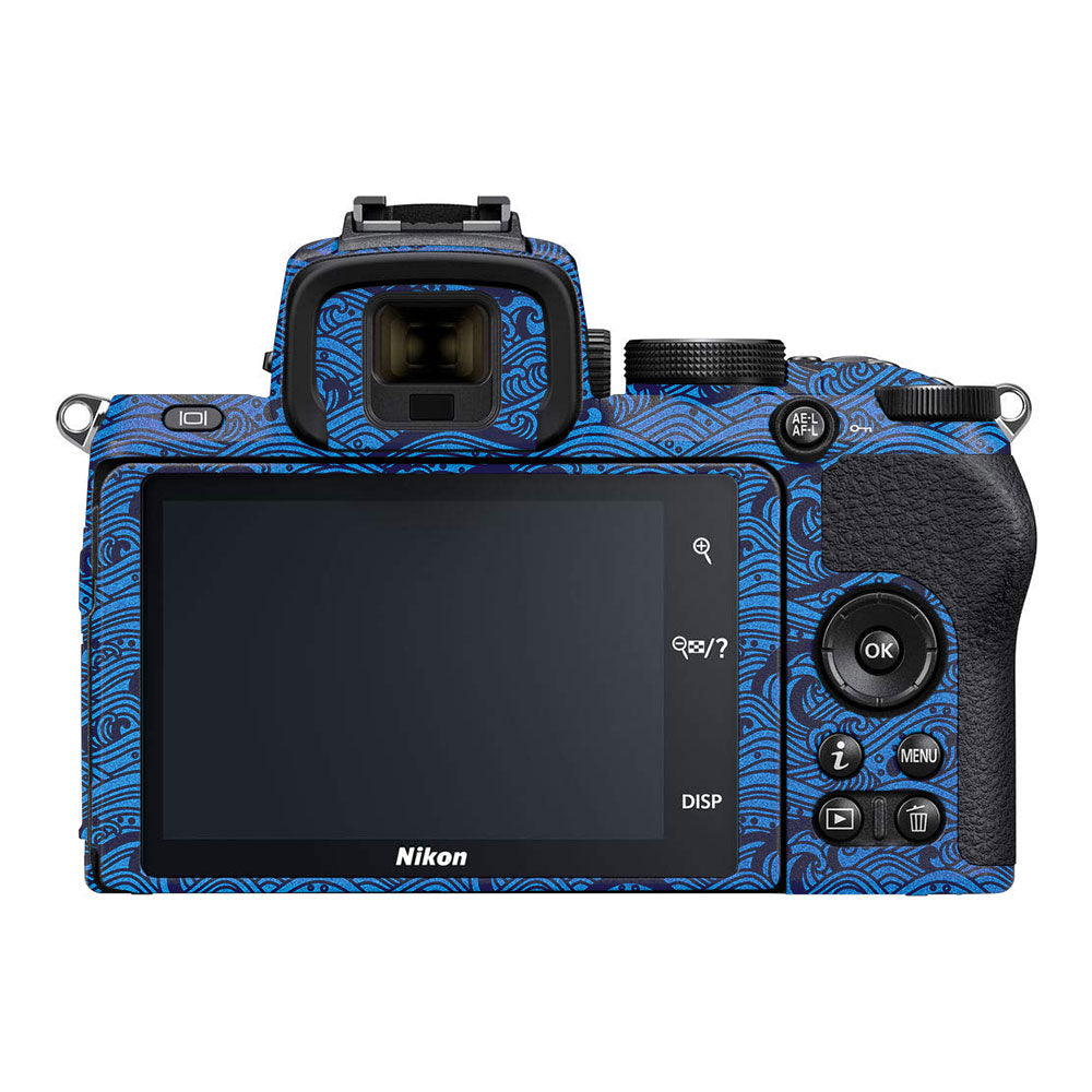 Textured Ocean Wave Blue Nikon Z50 Camera Skin