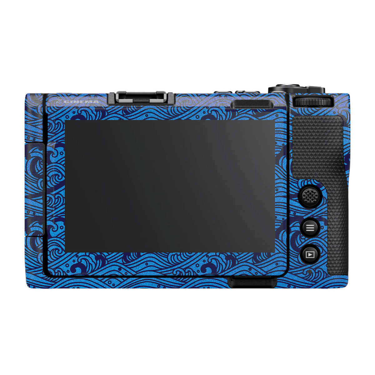 Textured Ocean Wave Blue Nikon ZR Camera Skin