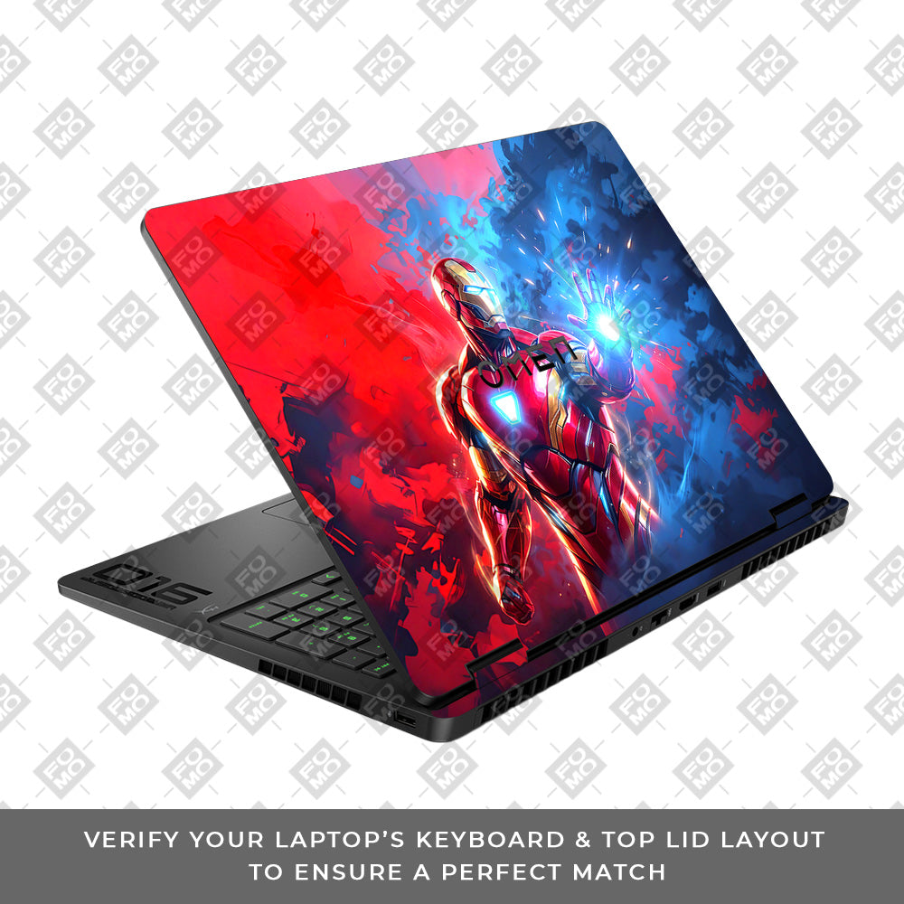 Iron Man Arc Reactor Power HP Omen Gaming 16 2025, 2026 Laptop Skin