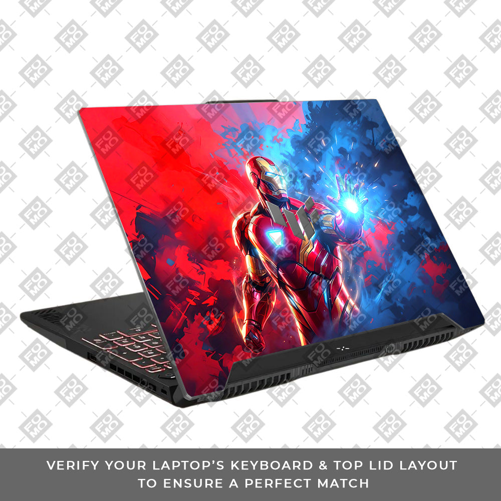 Iron Man Arc Reactor Power Asus TUF F15 FX507 & A15 FA507 Laptop Skin