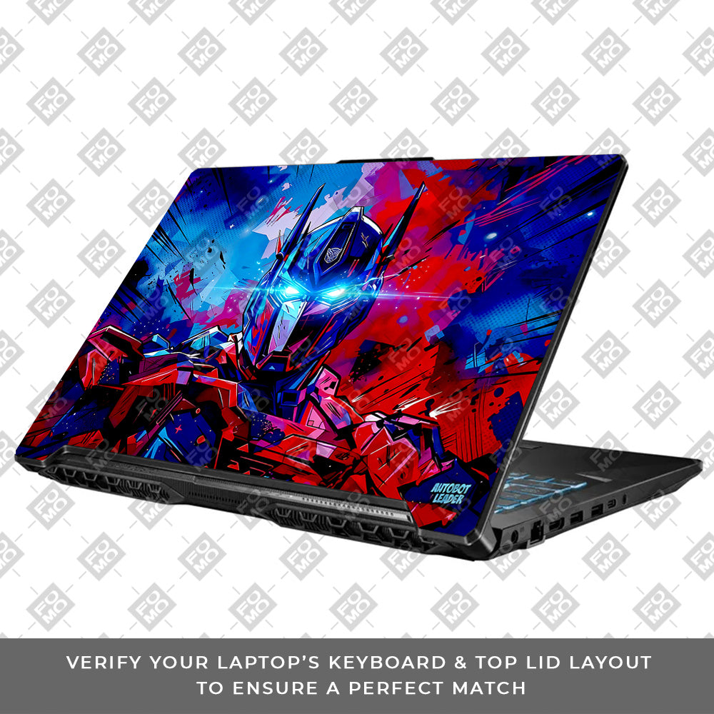 Optimus Prime Transformer Asus TUF Gaming F17 FX706 Laptop Skin