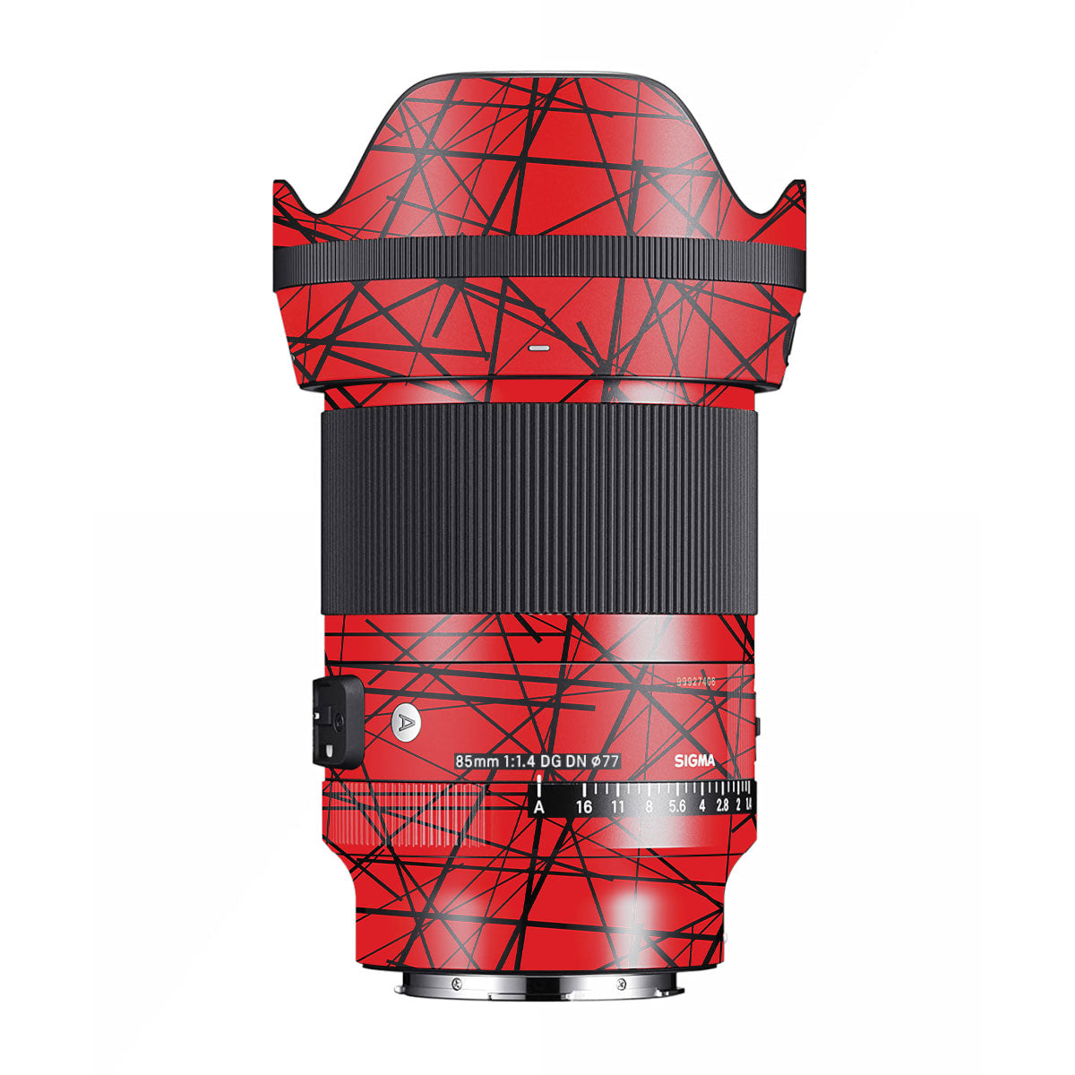 Textured Red Chaos Line Sigma 85mm F/1.4 DG DN E-mount Camera Lens Skin