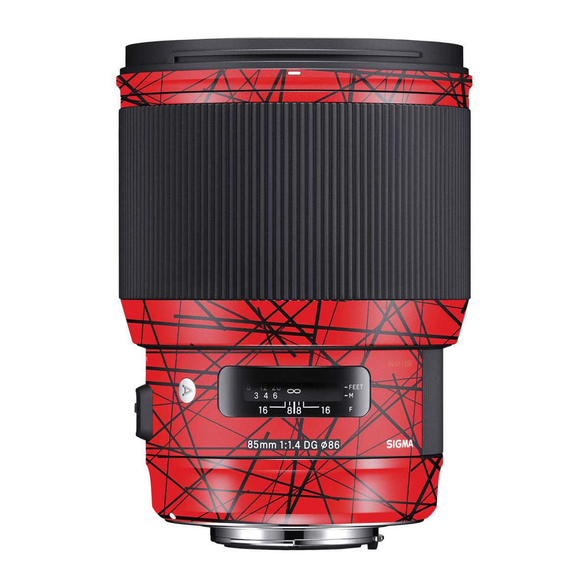 Textured Red Chaos Line Sigma 85mm F/1.4 DG HSM Canon Camera Lens Skin