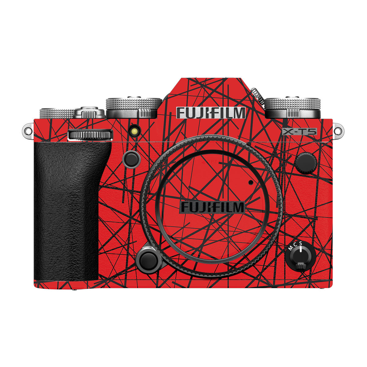 Textured Red Chaos Line FujiFilm X-T5 Camera Skin