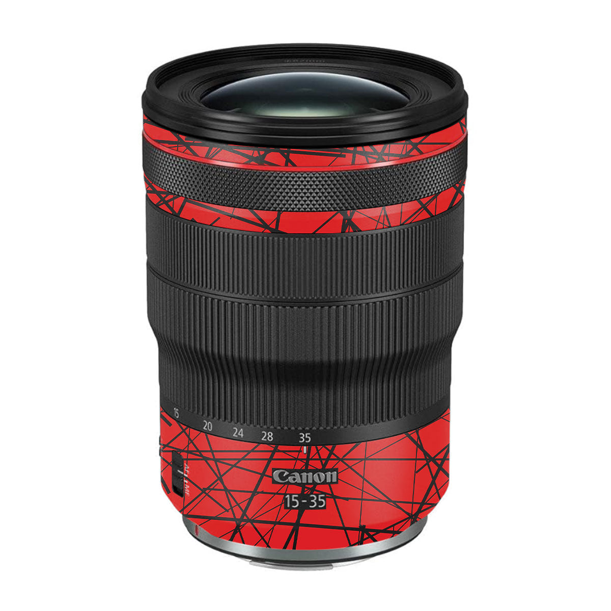 Textured Red Chaos Line Canon RF 15-35mm F/2.8L USM Camera Lens Skin