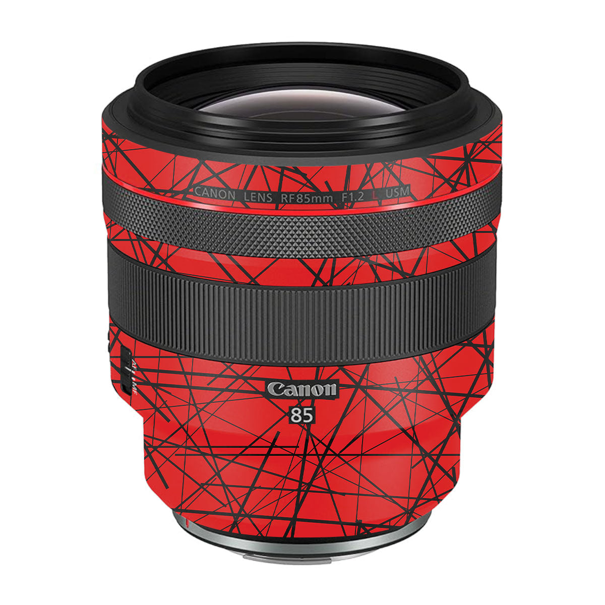 Textured Red Chaos Line Canon RF 85mm F/1.2L USM Camera Lens Skin