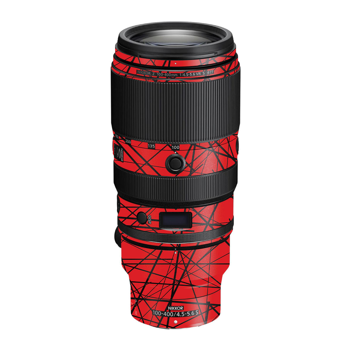 Textured Red Chaos Line Nikon Nikkor Z 100-400mm F/4.5-5.6 VR S Camera Lens Skin