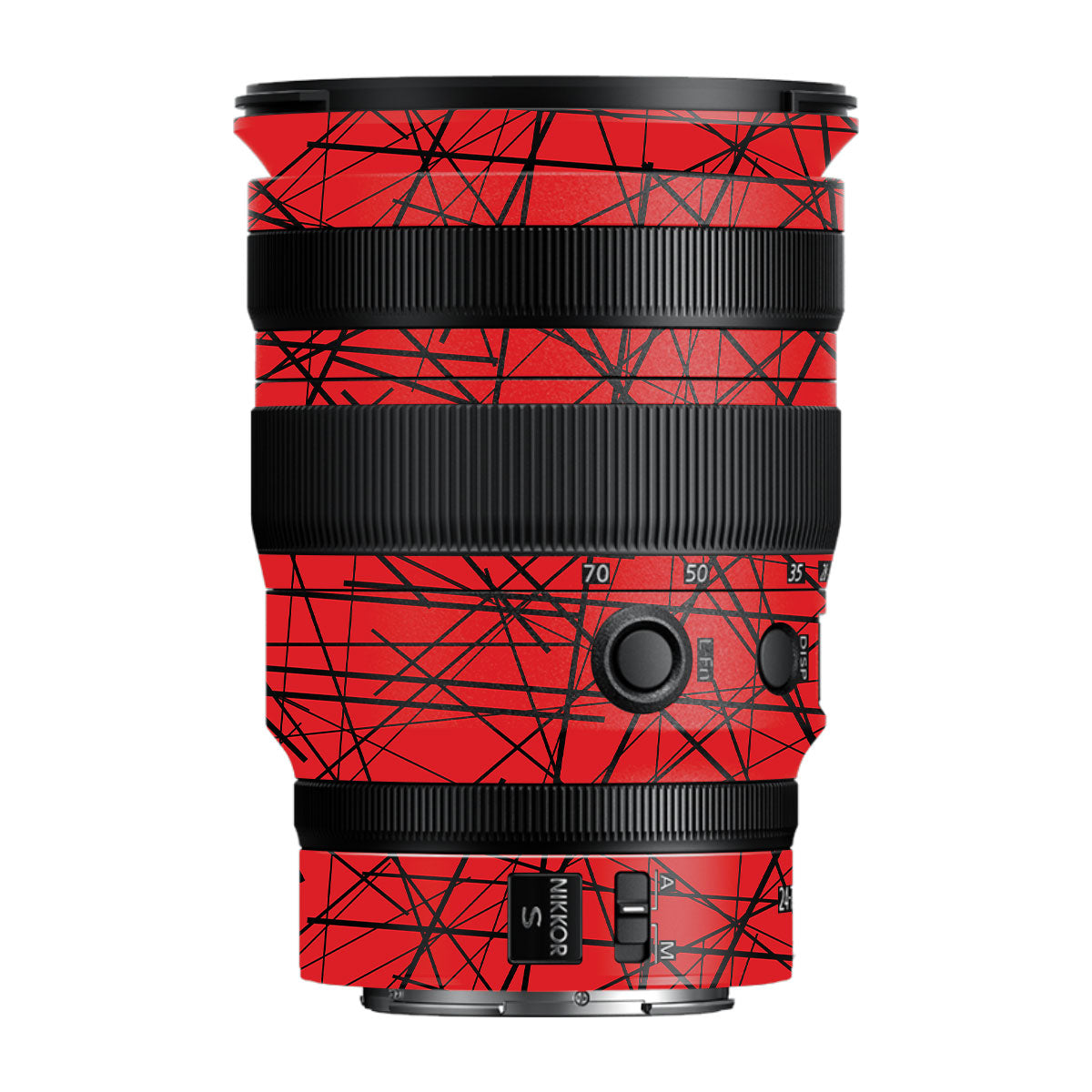 Textured Red Chaos Line Nikon Nikkor Z 24-70MM F/2.8 S Camera Lens Skin