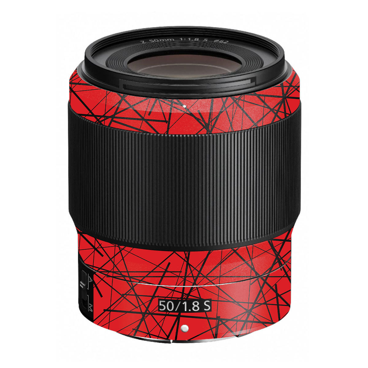Textured Red Chaos Line Nikon Nikkor Z 50mm F/1.8 S Camera Lens Skin