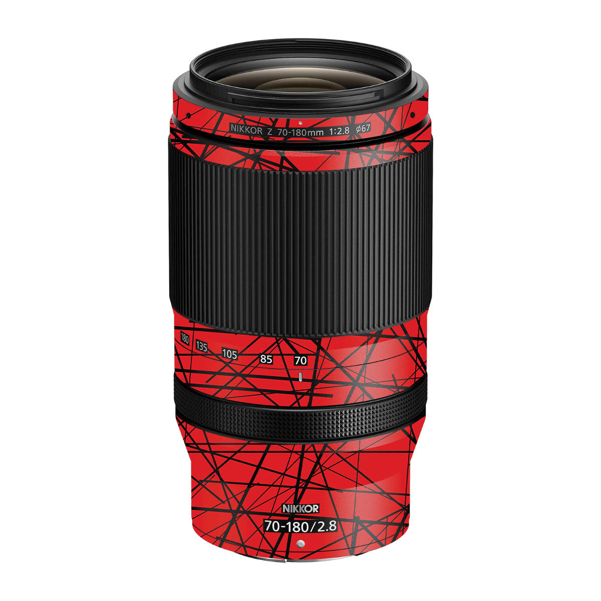 Textured Red Chaos Line Nikon Nikkor Z 70-180mm F/2.8 Camera Lens Skin
