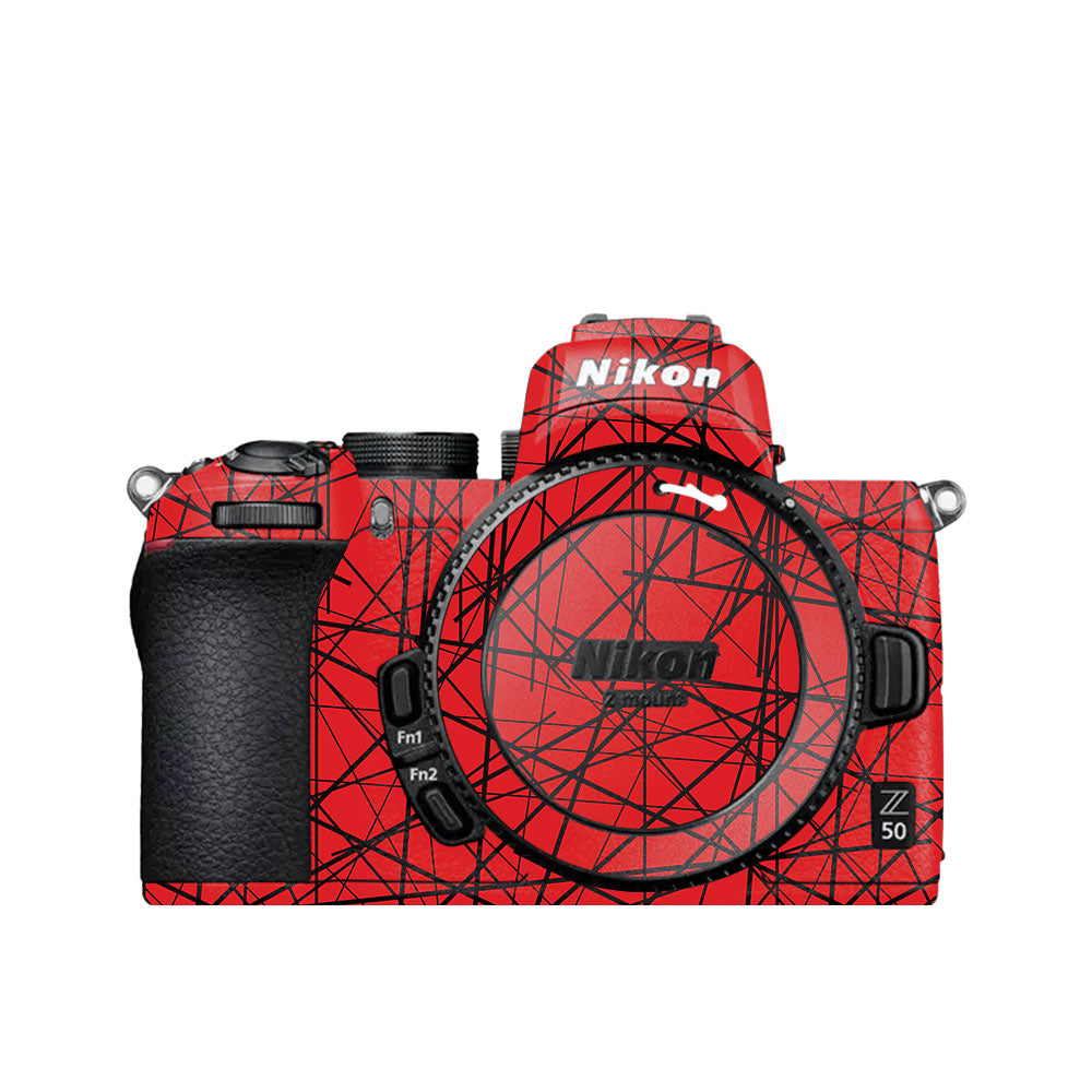 Textured Red Chaos Line Nikon Z50 Camera Skin