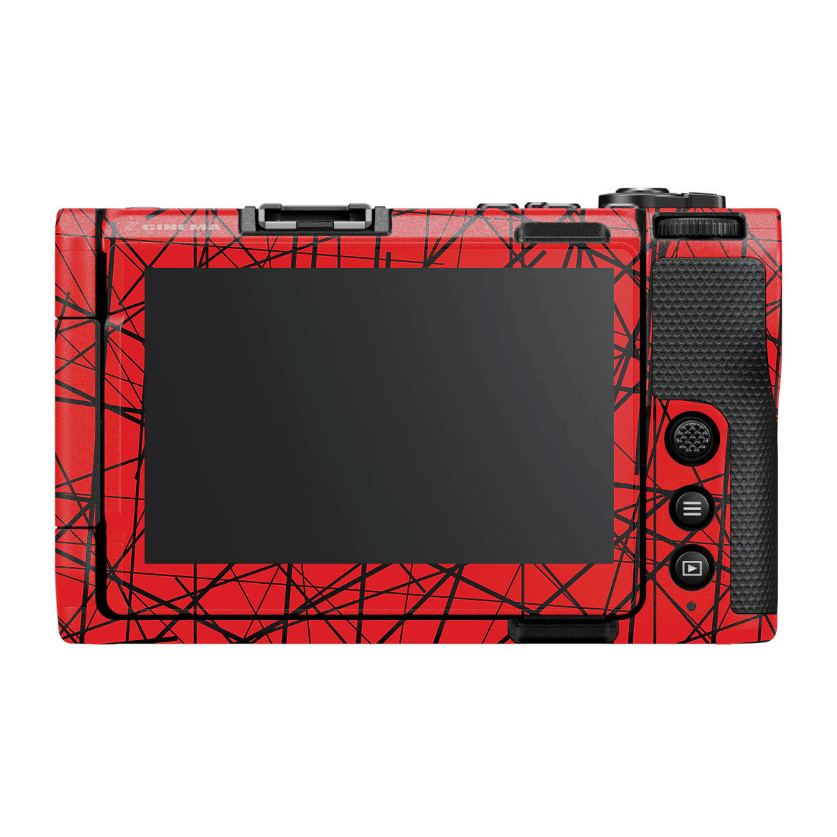 Textured Red Chaos Line Nikon ZR Camera Skin