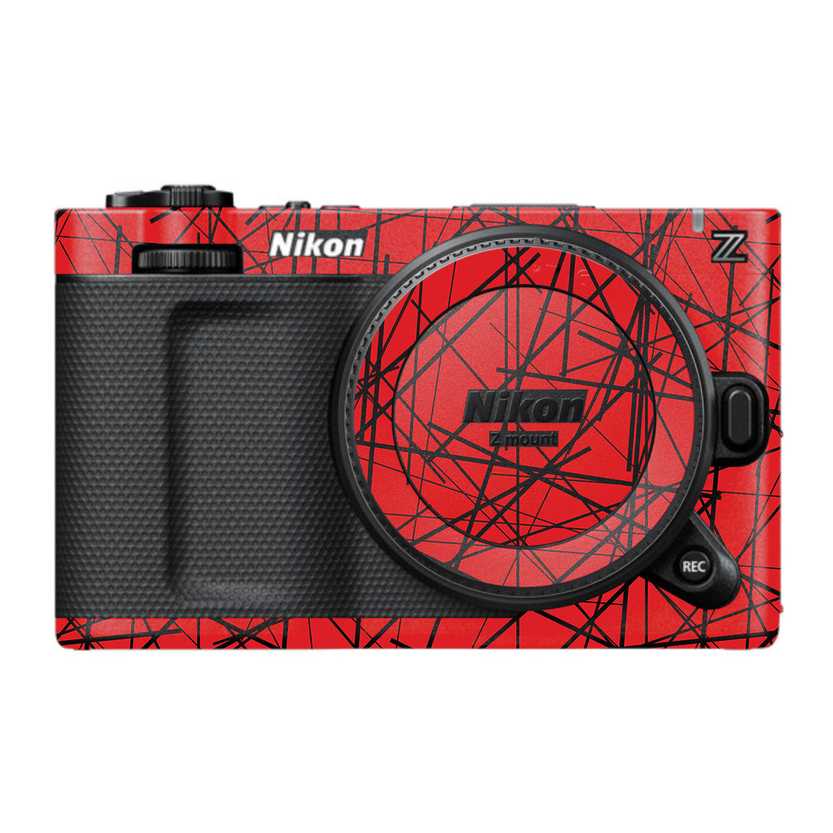 Textured Red Chaos Line Nikon ZR Camera Skin