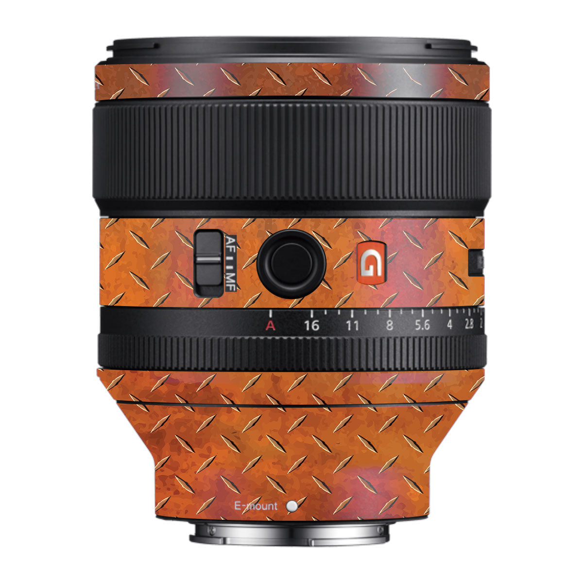 Textured Rust Forge Samyang FE 85mm F/1.4 Camera Lens Skin