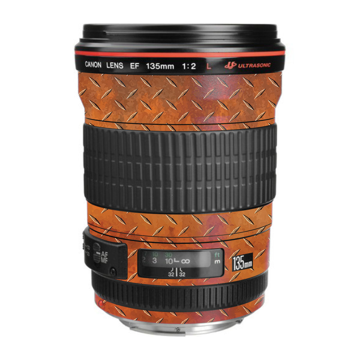 Textured Rust Forge Canon EF 135mm F/2L USM Camera Lens Skin