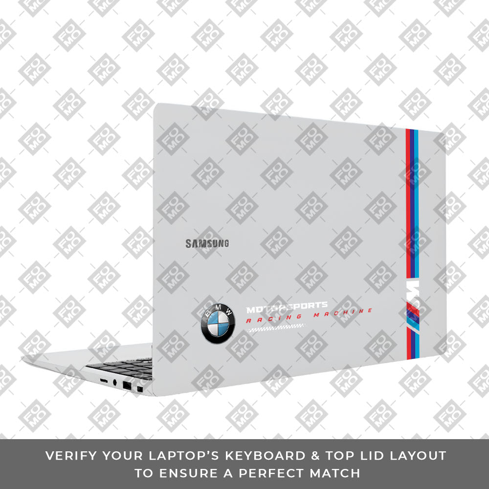 Transparent BMW Racing Graphic Samsung Galaxy Book 4 15.6 Laptop Skin