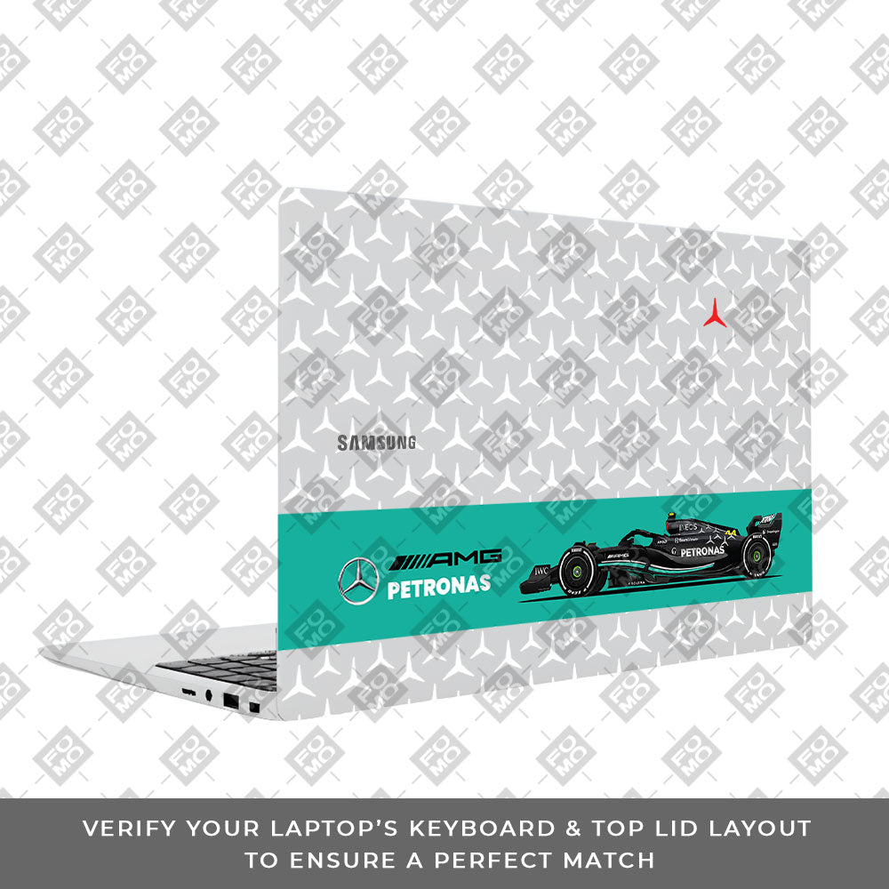 Transparent Mercedes AMG F1 Samsung Galaxy Book 4 15.6 Laptop Skin