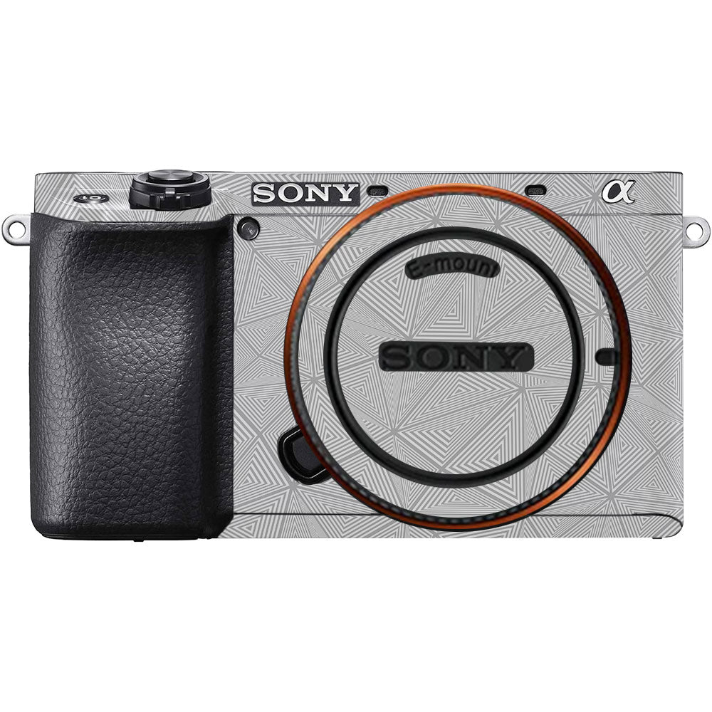Textured Silver Prism Geometric Sony A6100 Camera Skin