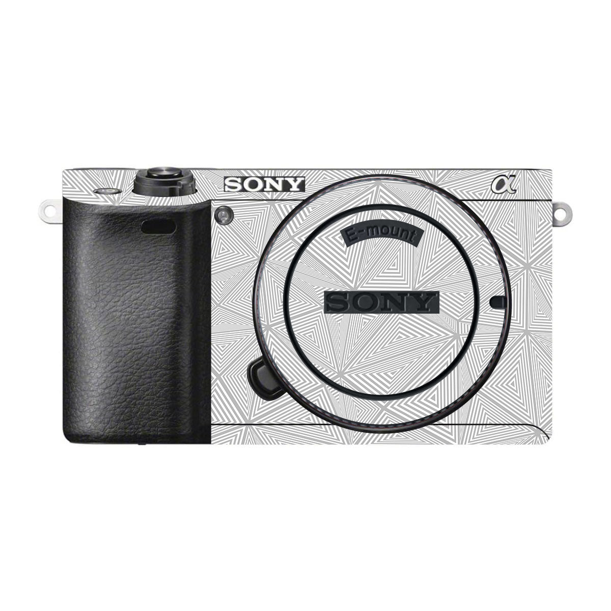 Textured Silver Prism Geometric Sony A6500 Camera Skins