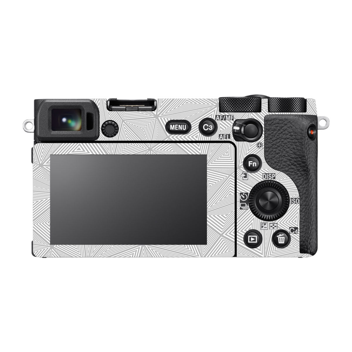 Textured Silver Prism Geometric Sony A6600 Camera Skins
