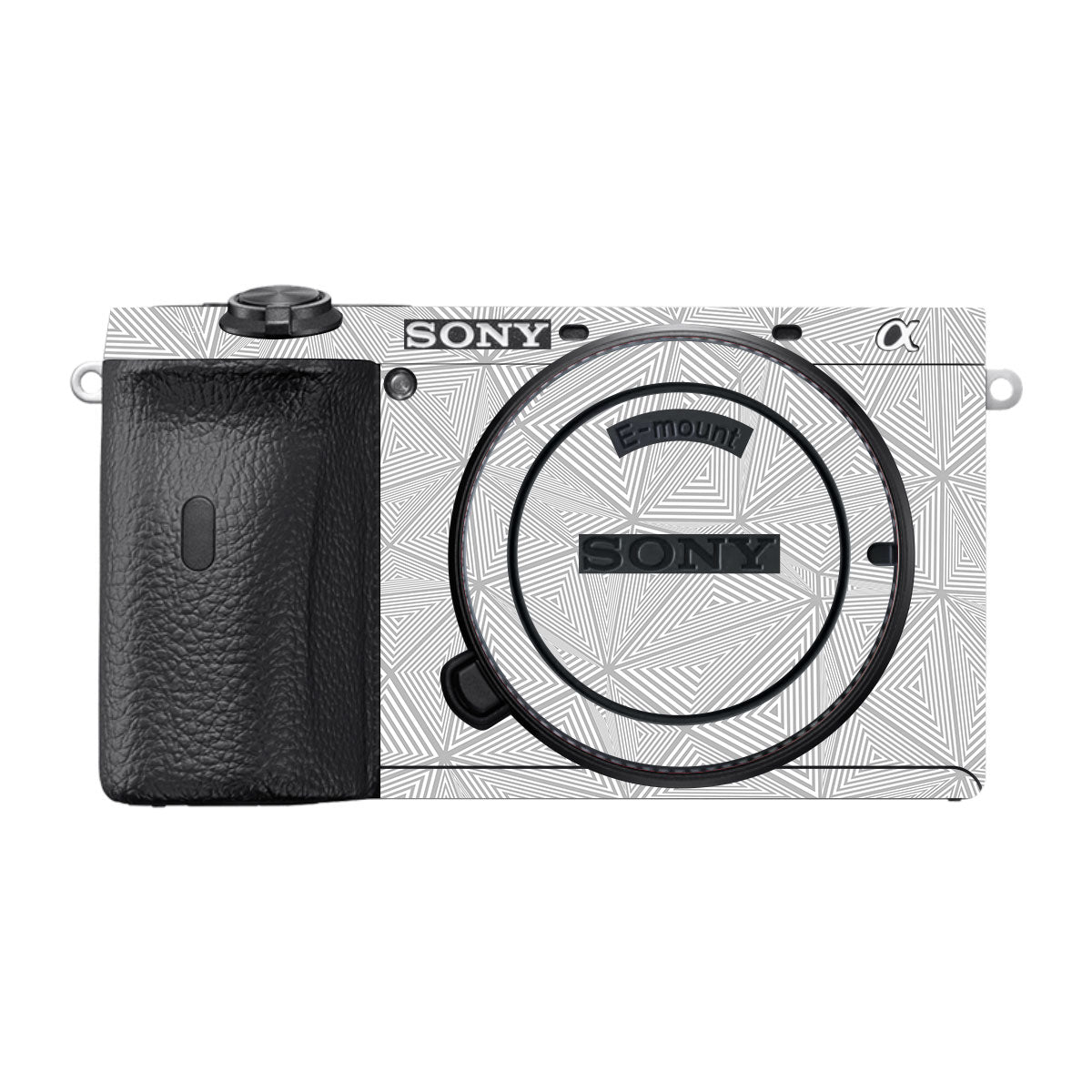 Textured Silver Prism Geometric Sony A6700 Camera Skin