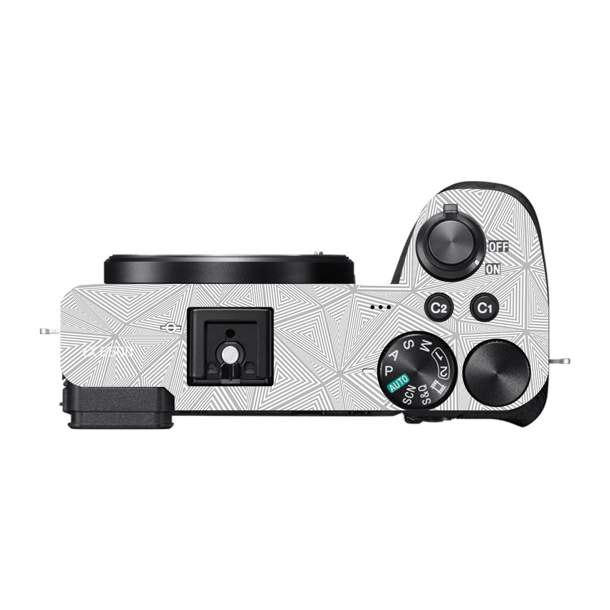Textured Silver Prism Geometric Sony A6700 Camera Skin