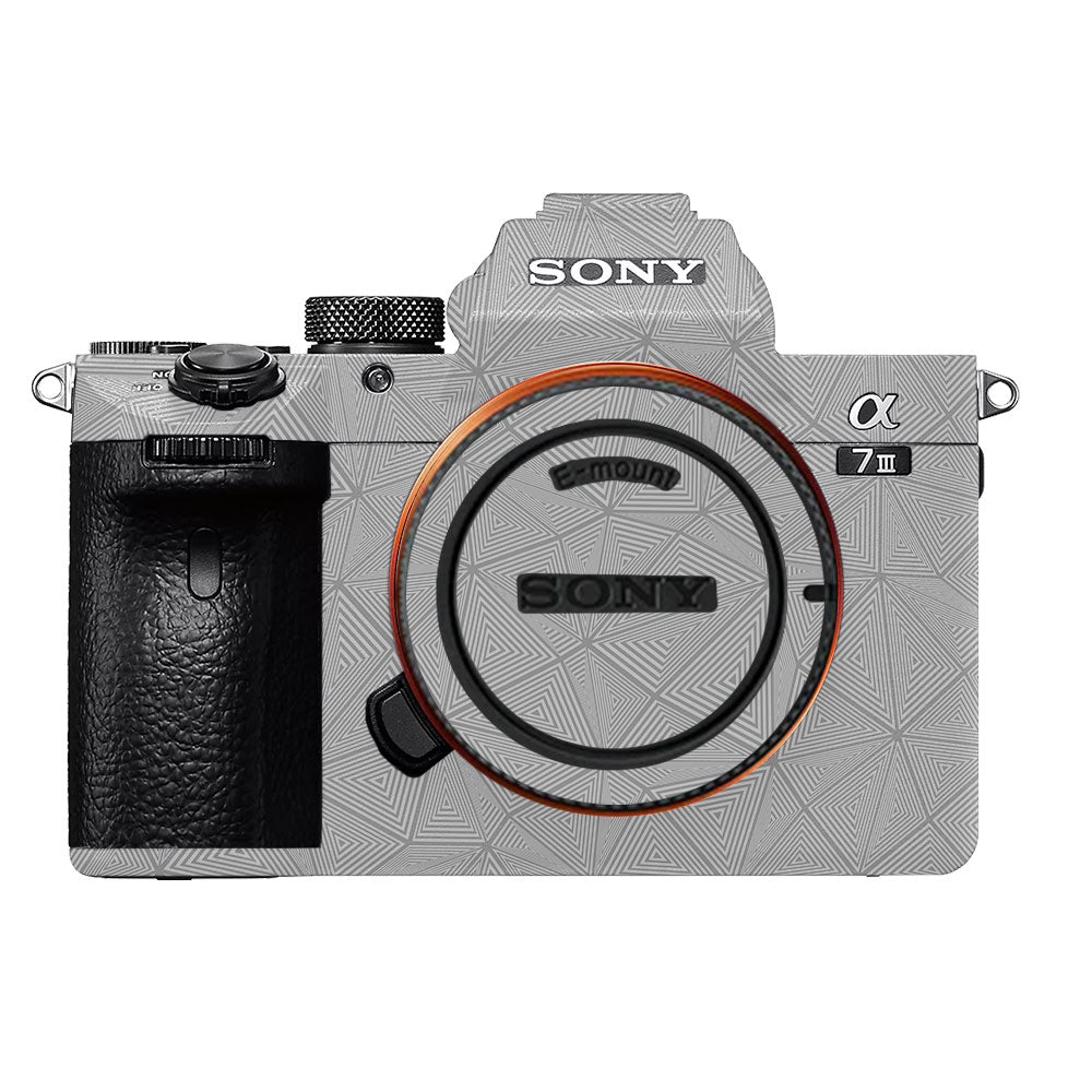 Textured Silver Prism Geometric Sony A7MIII Camera Skin