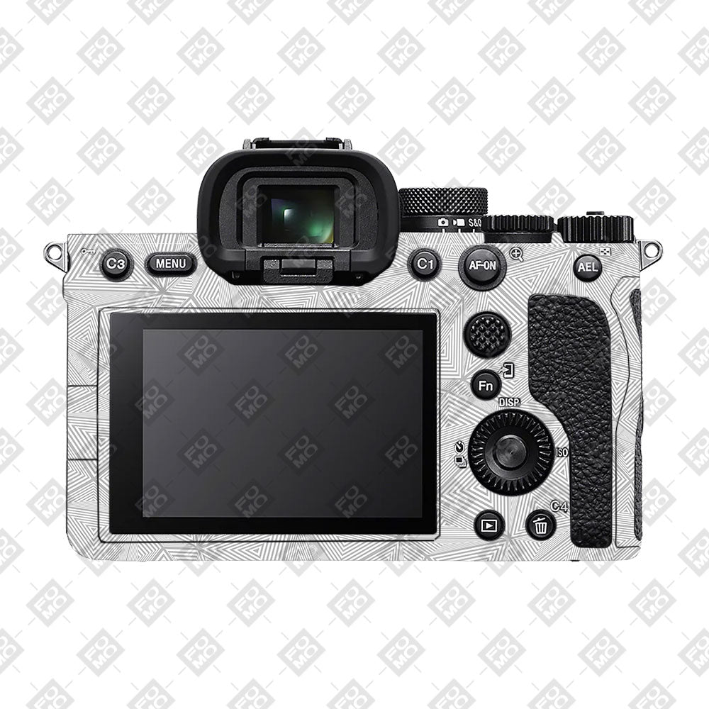 Textured Silver Prism Geometric Sony A7MIV Camera Skin