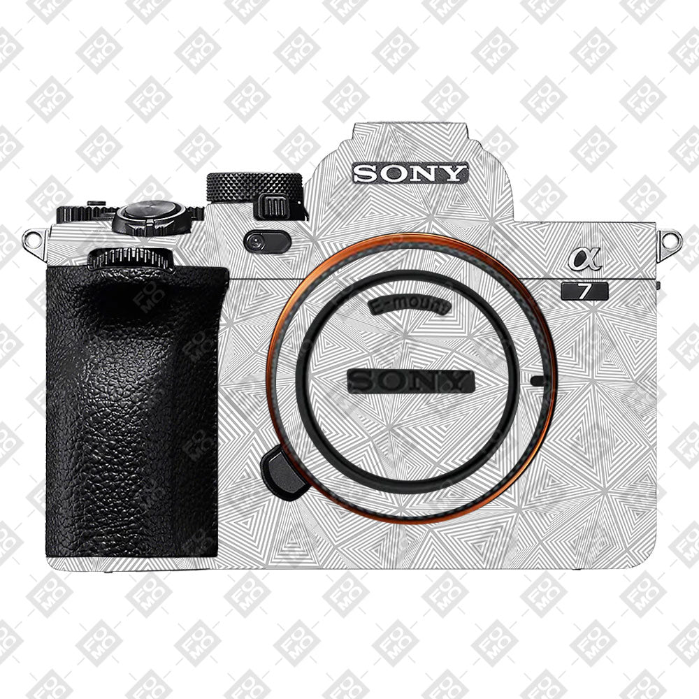 Textured Silver Prism Geometric Sony A7MIV Camera Skin