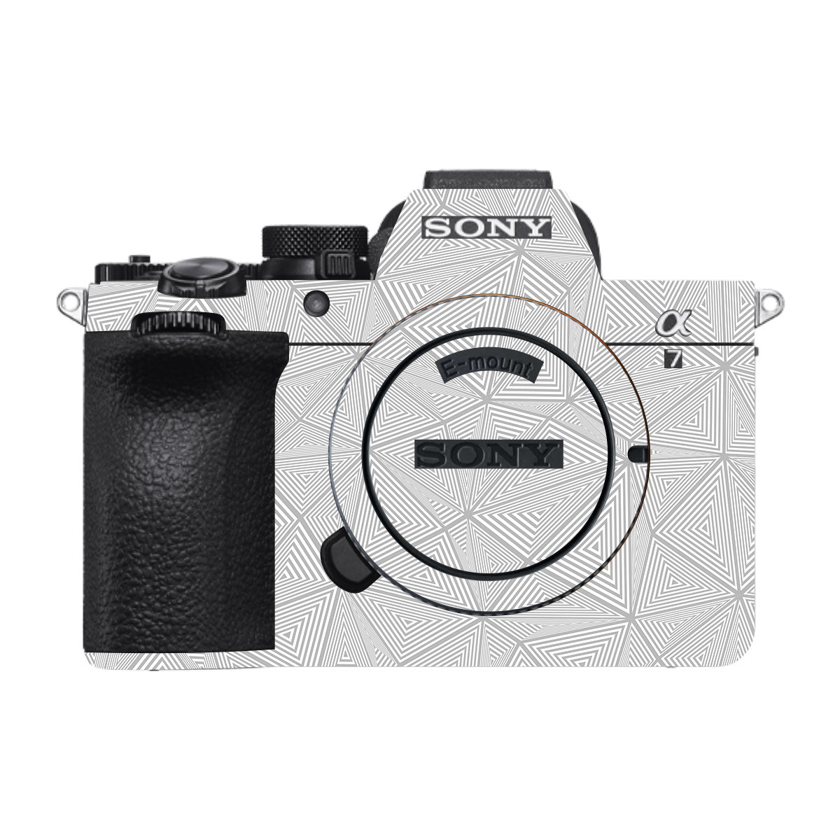 Textured Silver Prism Geometric Sony A7R II Camera Skin