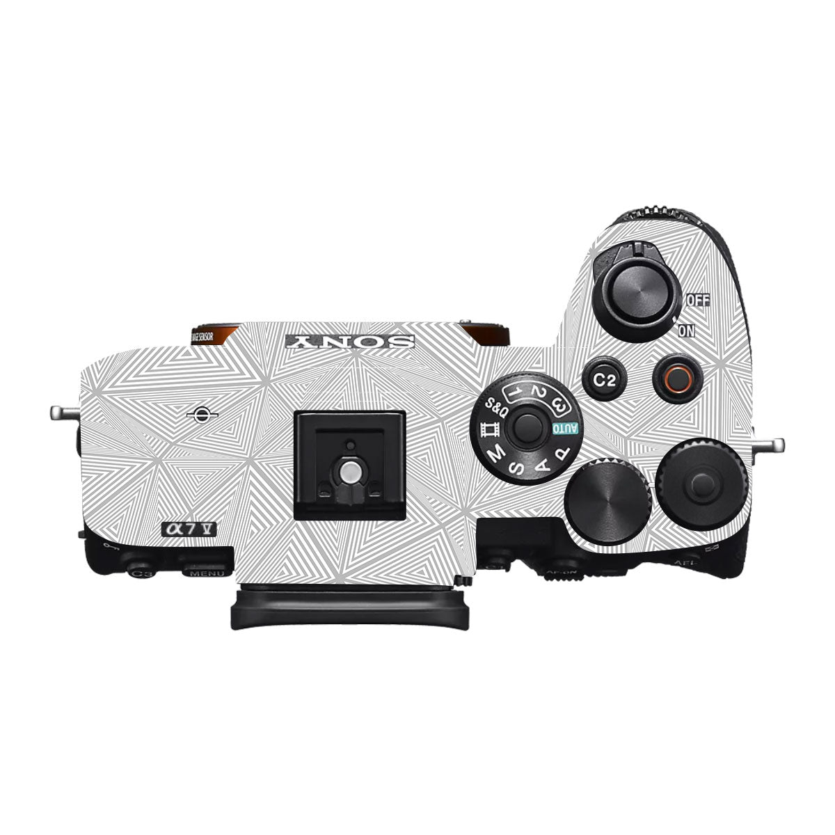 Textured Silver Prism Geometric Sony A7R II Camera Skin