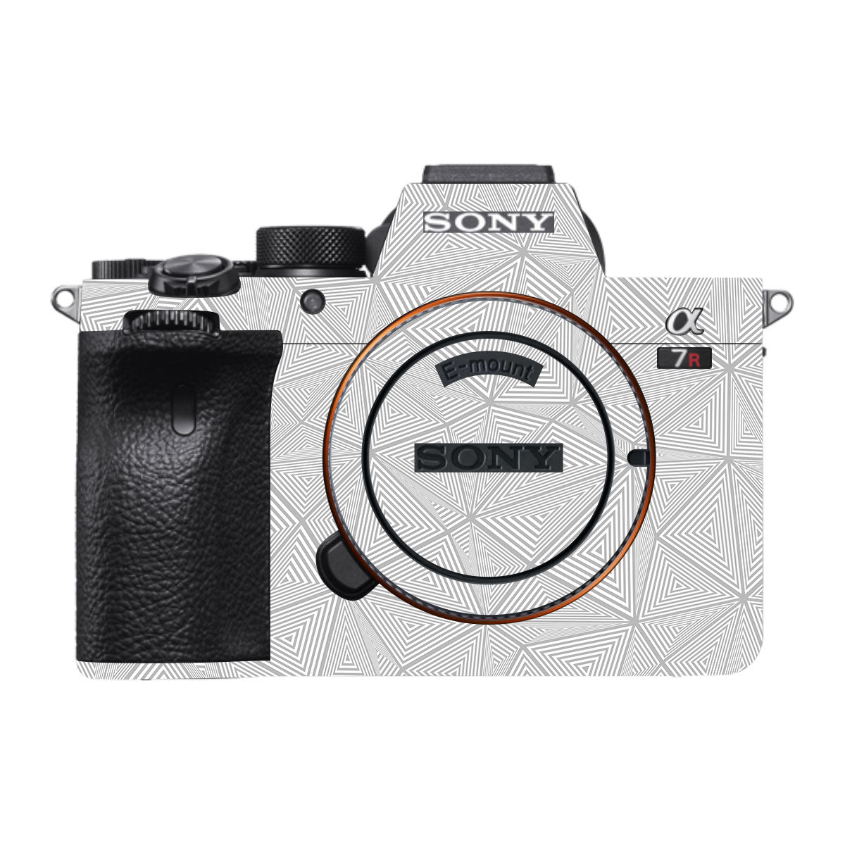 Textured Silver Prism Geometric Sony A7RV Camera Skin