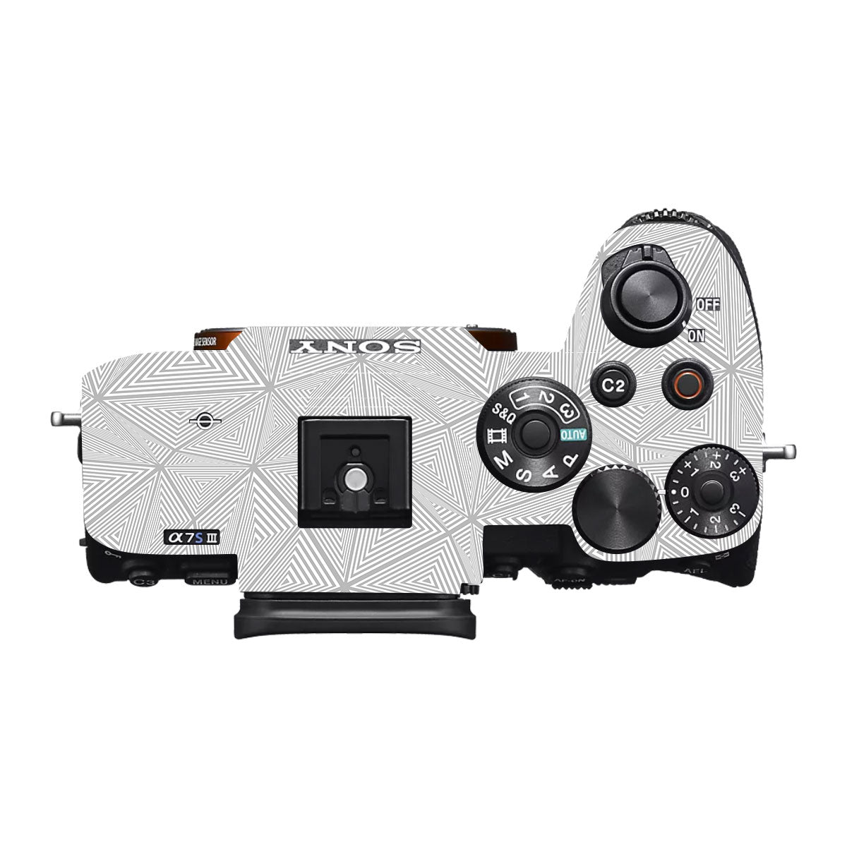 Textured Silver Prism Geometric Sony A7S II Camera Skins