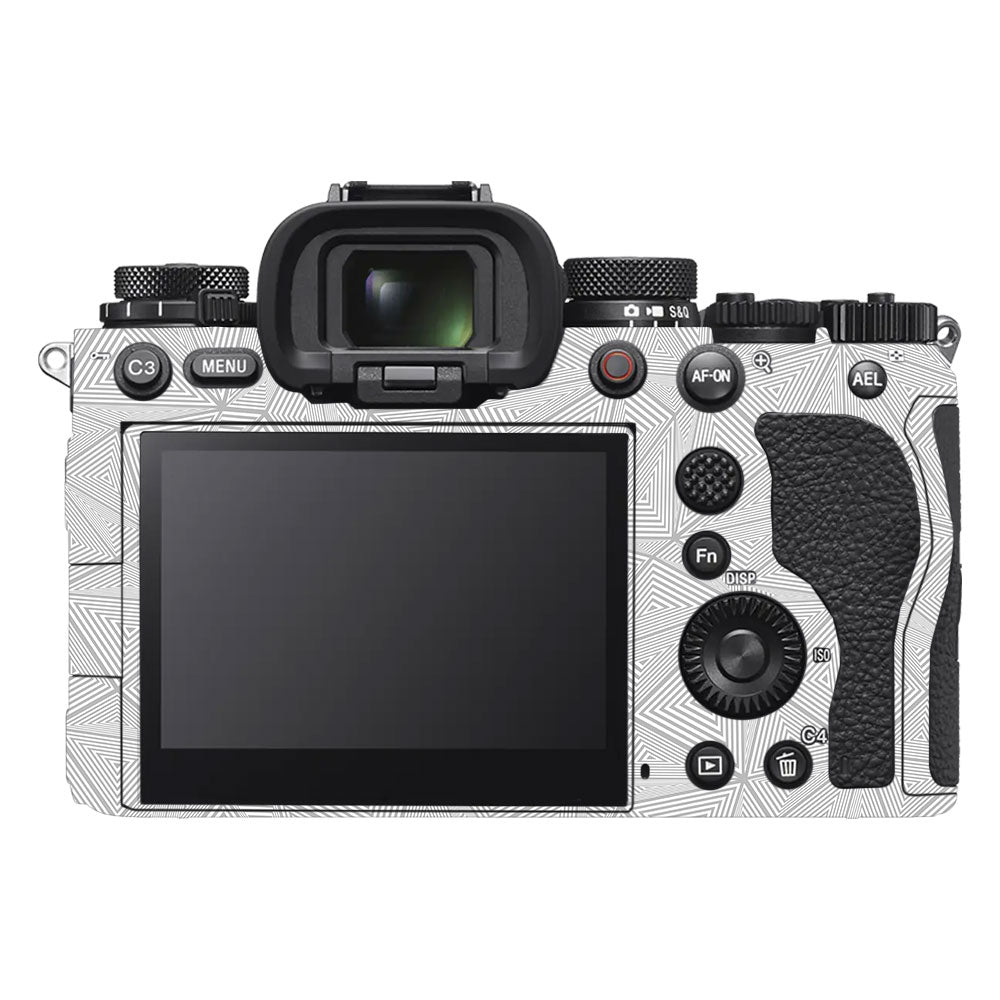 Textured Silver Prism Geometric Sony A9III Camera Skin