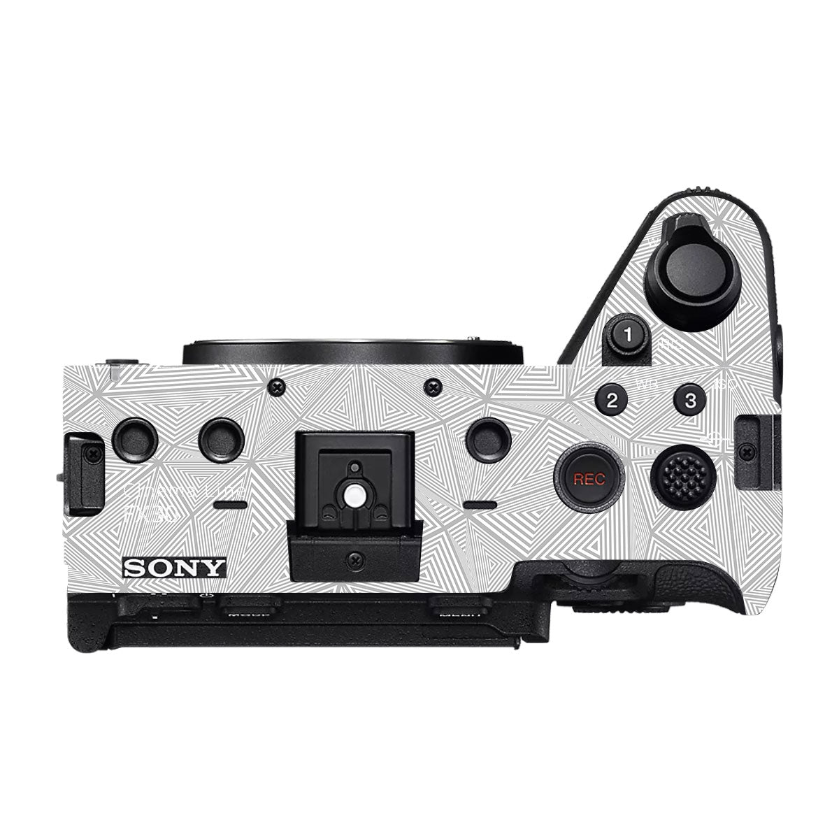 Textured Silver Prism Geometric Sony FX30 Camera Skin