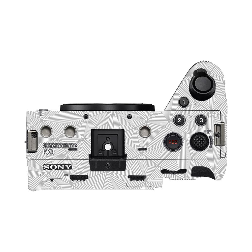 Textured Silver Prism Geometric Sony FX3 Camera Skin