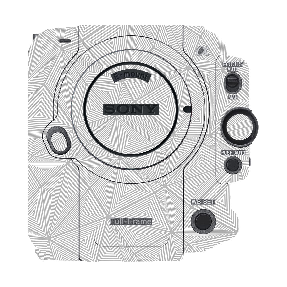 Textured Silver Prism Geometric Sony FX6 Camera Skin