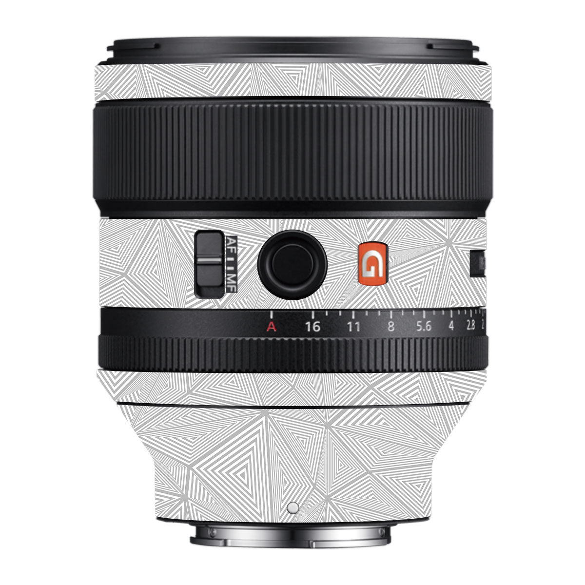Textured Silver Prism Geometric Samyang FE 85mm F/1.4 Camera Lens Skin