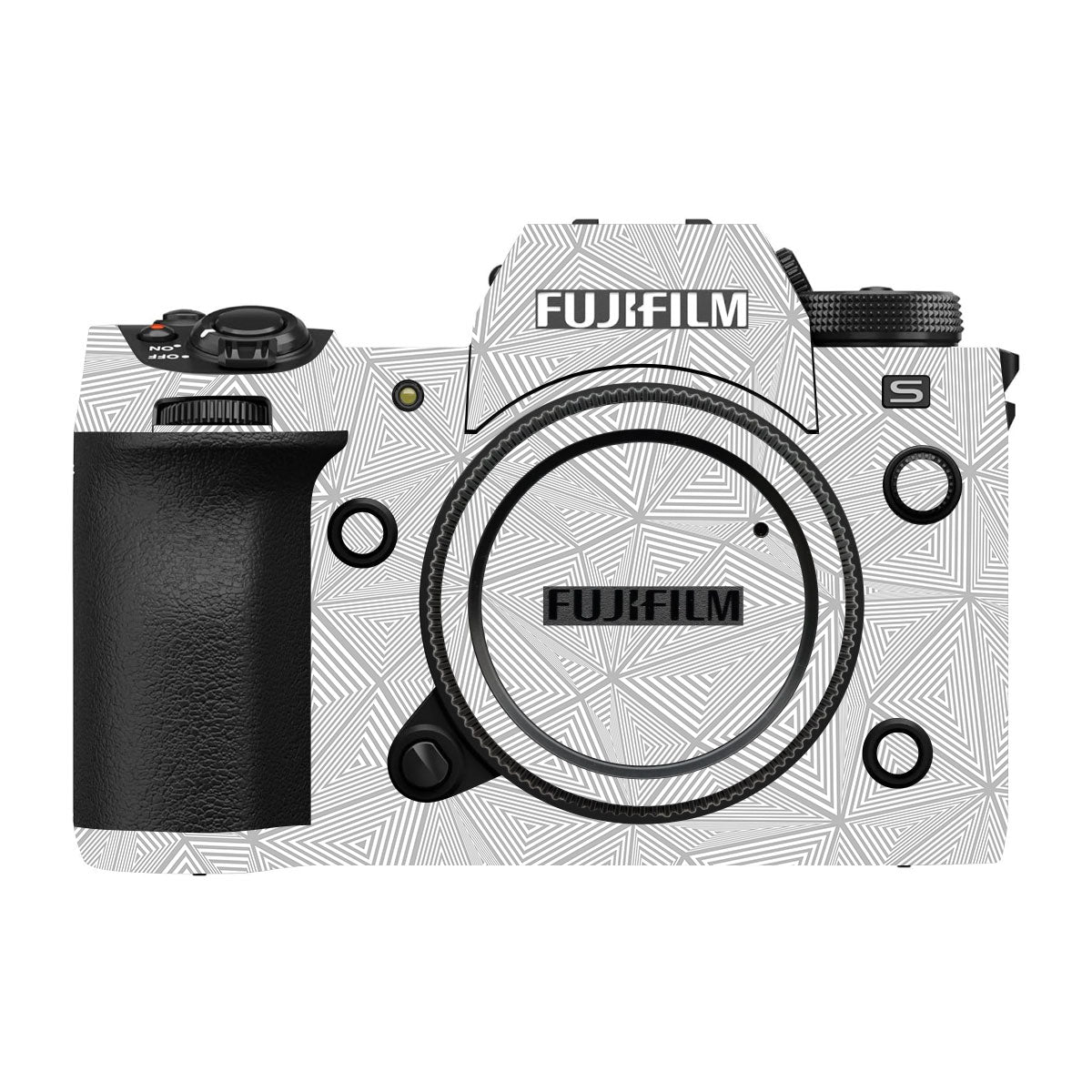 Textured Silver Prism Geometric Fujifilm X-H2S Camera Skin