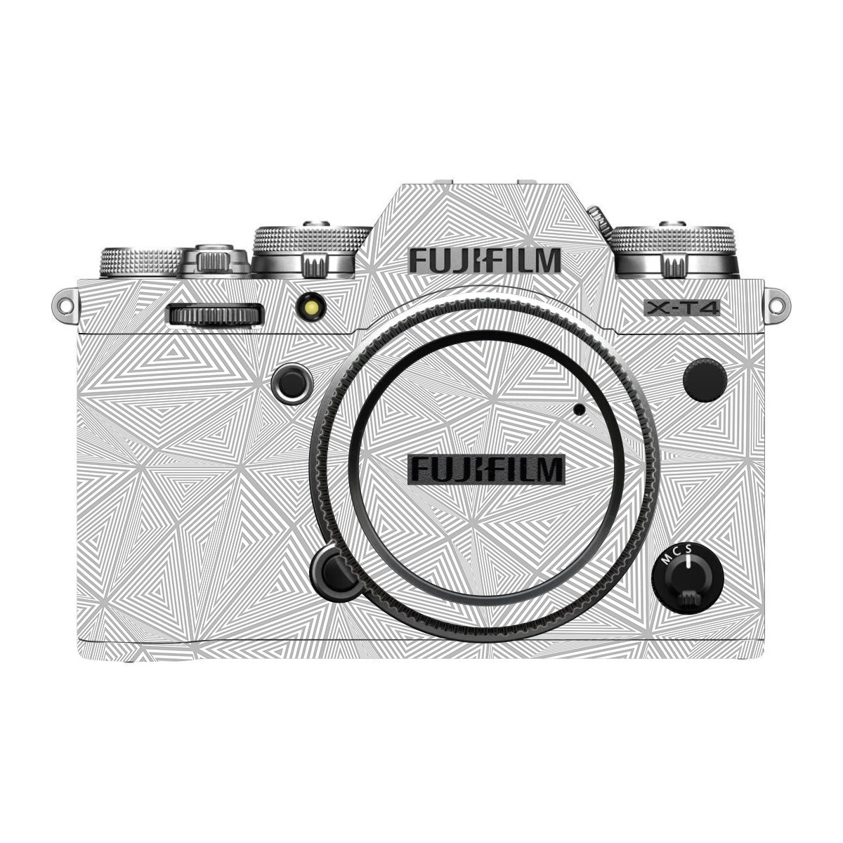 Textured Silver Prism Geometric FujiFilm X-T4 Camera Skin