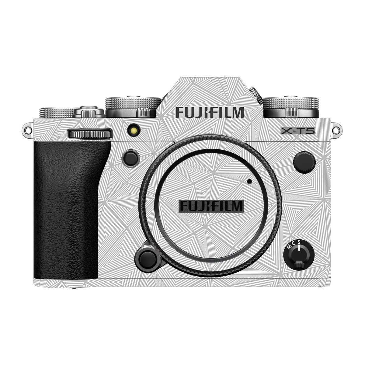 Textured Silver Prism Geometric FujiFilm X-T5 Camera Skin